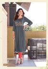 Swagat Vol 2 By Mittoo Heavy Rayon Embroidery Long Kurtis Wholesale Market In Surat
